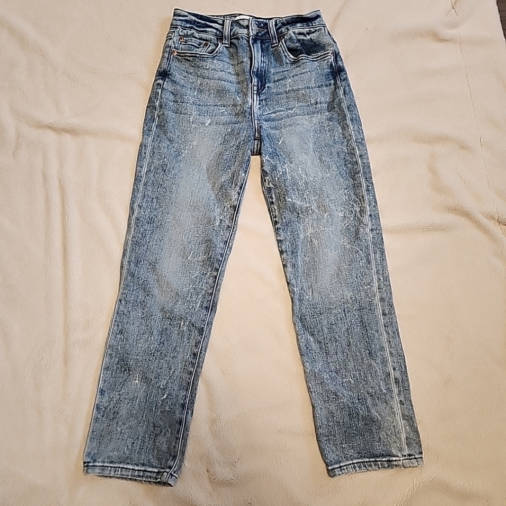 Pistola Denim Monroe Crop High-Rise Cigarette Jeans Acid Wash Women's Size 26